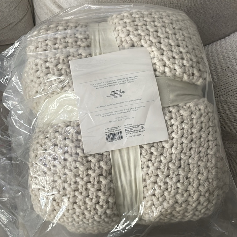Casaluna Chunky Sweater Knit Throw Bed Blanket (Full/ Queen) - Natural - Picture 6 of 6